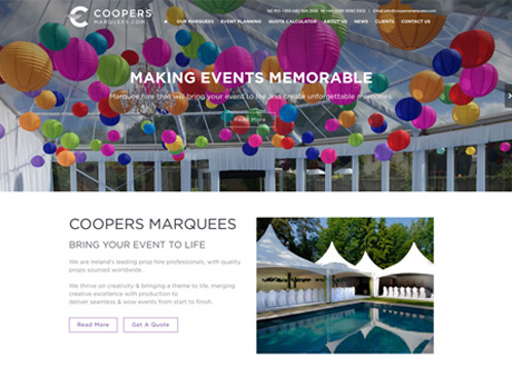 ExpressionEngine Website Launched for Cooper Marquees