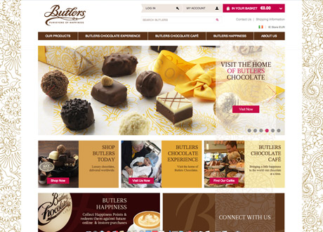 eCommerce website launched for Butlers Chocolates